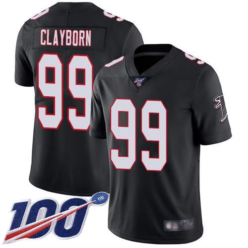 Atlanta Falcons Limited Black Men Adrian Clayborn Alternate Jersey NFL Football #99 100th Season Vapor Untouchable